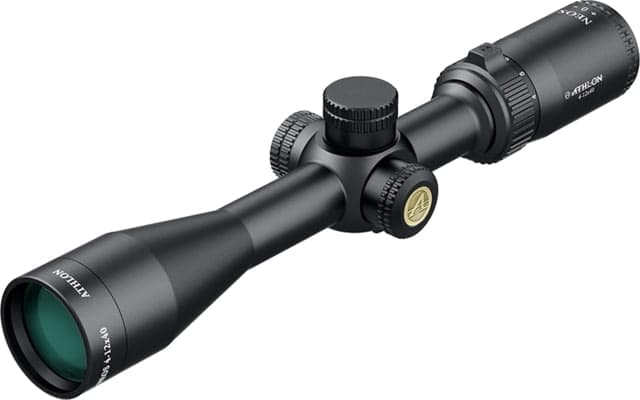 Athlon Optics Neos 4-12x40mm Side Focus 1in Tube Rifle Scopes Second Focal Plane Center X MOA Reticle Black
