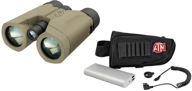 ATN LRF 2000 Roof Ballistics Laser Rangefinding Binocular & ATN Extended Power 20000 mAh Battery Kit