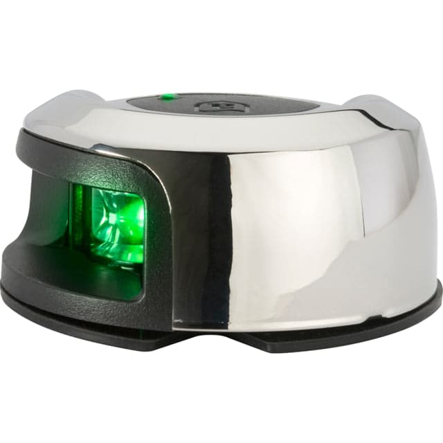 Attwood Marine LightArmor Deck Mount Navigation 2nm LED Light Stainless Steel Starboard/Green