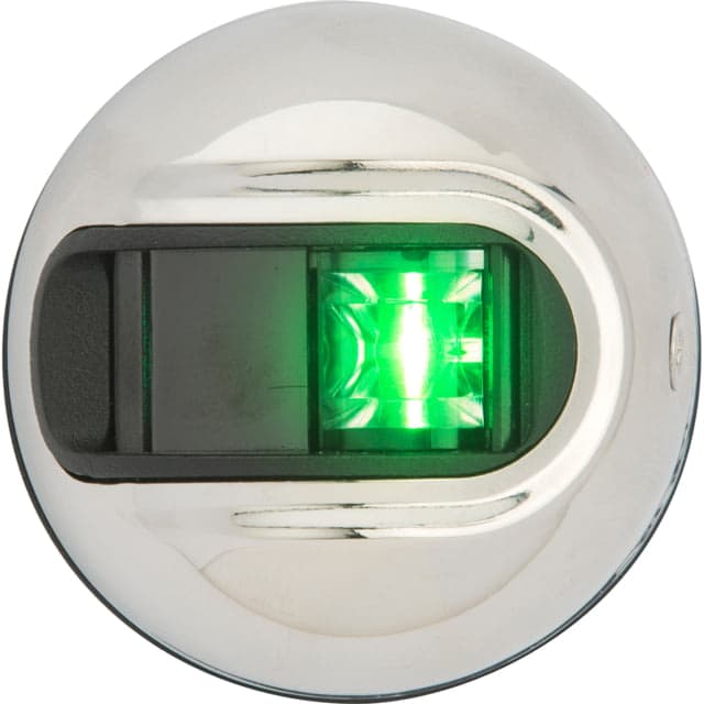 Attwood Marine LightArmor Vertical Surface Mount Navigation Light Starboard Stainless Steel 2NM Green