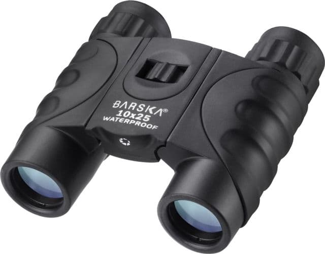 Barska 10x25mm Waterproof Compact Binocular Black Small