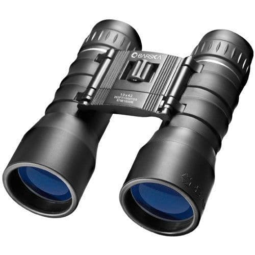 Barska 10x42 Lucid View Binocular Black Compact Blue Lens