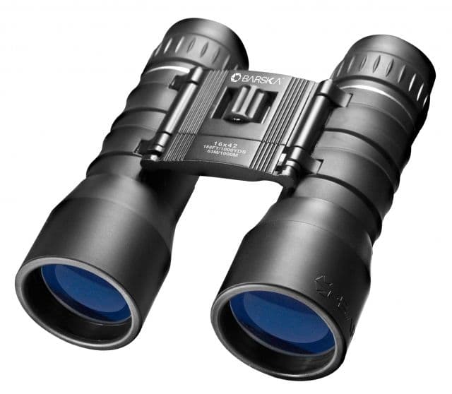 Barska 16x42 Lucid View Binocular Black Compact Blue Lens