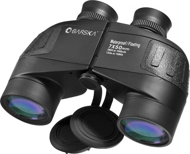 Barska 7x50 Waterproof Porro Prism Battalion Binoculars w/ Internal Rangefinder