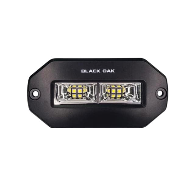 Black Oak Led Pro Series 4in Flush Mount Spreader Led Light Black Housing