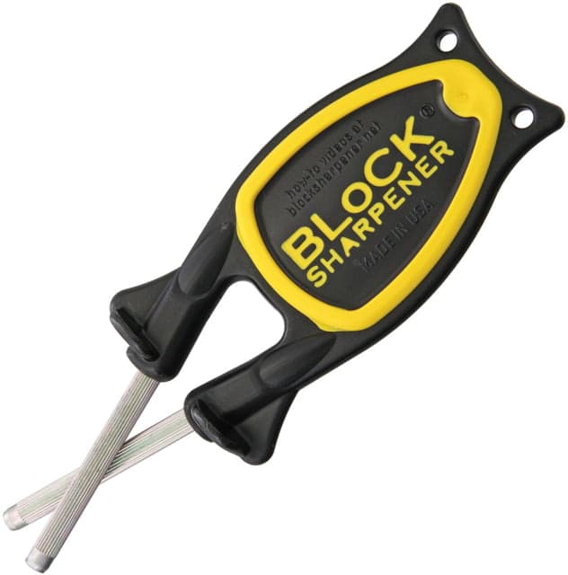 Block Sharpener The Block Knife Sharpener Y/B 5.5" overall Black and yellow polypropylene and thermal plastic BLACK / YELLOW