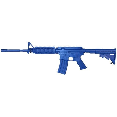 Blueguns Colt M4 Training Guns Not Weighted No Light/Laser Attachment Rifle Flat Top Fwd Rail w/Adjustable Stock Blue