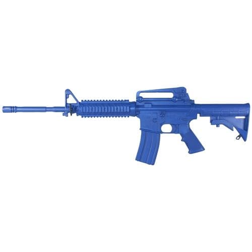 Blueguns Colt M4 Training Guns Weighted No Light/Laser Attachment Rifle Blue Closed Stock Fwd Rail
