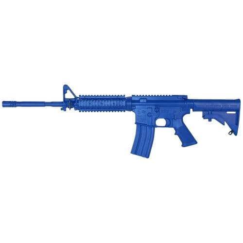 Blueguns Colt M4 Training Guns Weighted No Light/Laser Attachment Rifle Blue Flat Top Closed Stock Fwd Rail