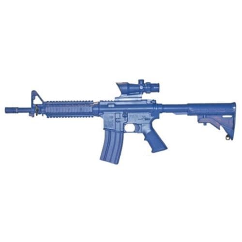 Blueguns Colt M4 Training Guns Weighted No Light/Laser Attachment Rifle Blue Flat Top Open Stock Fwd Rail ACOG Sight
