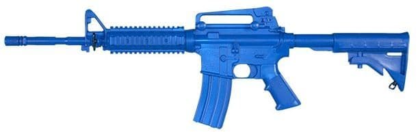 Blueguns Colt M4 Training Guns Not Weighted w/o Light/Laser Attachment Rifle Open Stock Fwd Rail 14in Barrel Blue