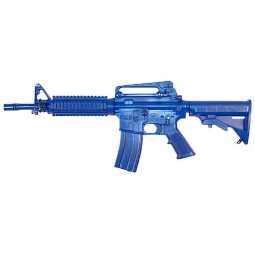 Blueguns Colt M4 Commando Training Guns Weighted No Light/Laser Attachment Rifle Blue Closed Stock Fwd Rail