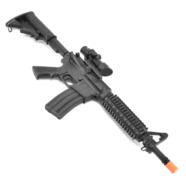 Blueguns Colt M4 Training Guns Weighted No Light/Laser Attachment Rifle Black Flat Top Open Stock Fwd Rail ACOG Sight