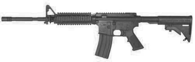 Blueguns Colt M4 Training Guns Weighted No Light/Laser Attachment Rifle Flat Top Open Stock Fwd Rail Black