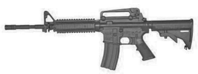 Blueguns Colt M4 Training Guns Weighted No Light/Laser Attachment Rifle Black Closed Stock Fwd Rail 14" Barrel