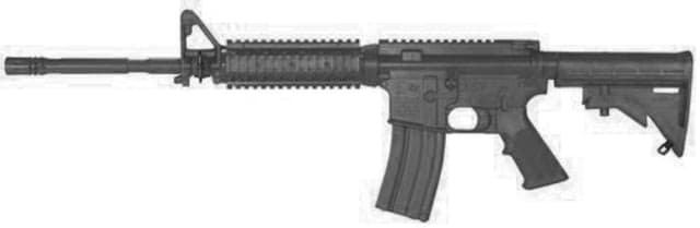 Blueguns Colt M4 Training Guns Weighted No Light/Laser Attachment Rifle Black Flat Top Open Stock Fwd Rail