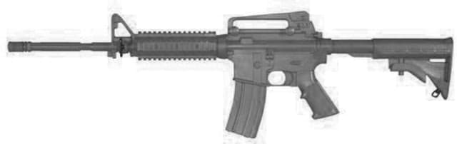 Blueguns Colt M4 Training Guns Weighted No Light/Laser Attachment Rifle Black Open Stock Fwd Rail