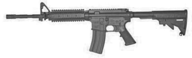 Blueguns Colt M4 Training Guns Weighted No Light/Laser Attachment Rifle Black Top Open Stock Fwd Rail 14" Barrel