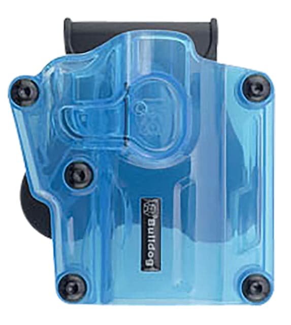 Bulldog Cases & Vaults Max Multi-Fit Holster Transparent Blue Polymer Paddle Mount