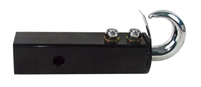 Bulldog Winch 2X2in Receiver Mount Recovery Hook 10 000lb Capacity Black