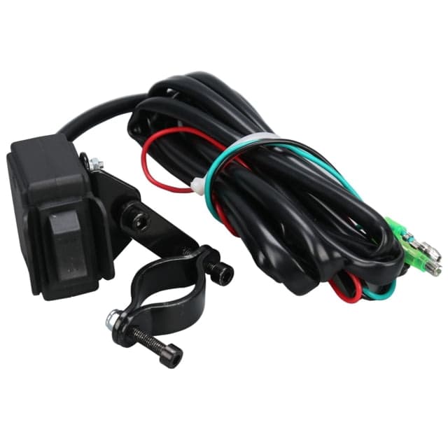 Bulldog Winch Mini Rocker Switch Handlebar Mount w/ 8ft Wire Black