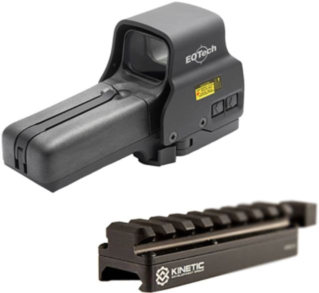 EOTech Holographic Weapon Sight Non-Night Vision Compatible 518.A65 w/ Kinetic Development Group SIDELOK Universal Scope Riser