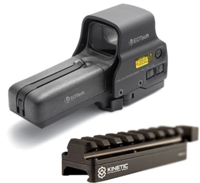 EOTech Holographic Weapon Sight Night Vision Compatible 558.A65 w/ Kinetic Development Group SIDELOK Universal Scope Riser