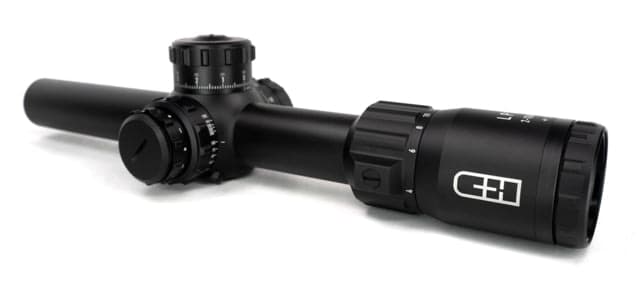 C&H Precision Weapons LPVO 2-12x24mm 30mm Tube Rifle Scope First Focal Plane Glass-Etched Reticle Black