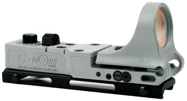 C-MORE Railway Red Dot Sight w/Click Switch Gray 2 MOA