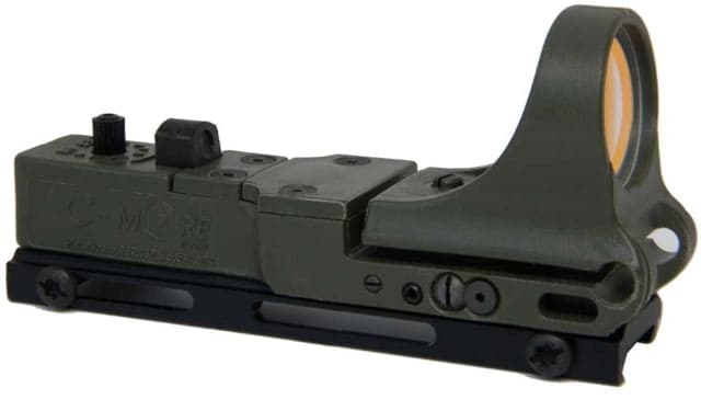 C-MORE Railway Red Dot Sight w/Standard Switch Olive Drab Green 2 MOA