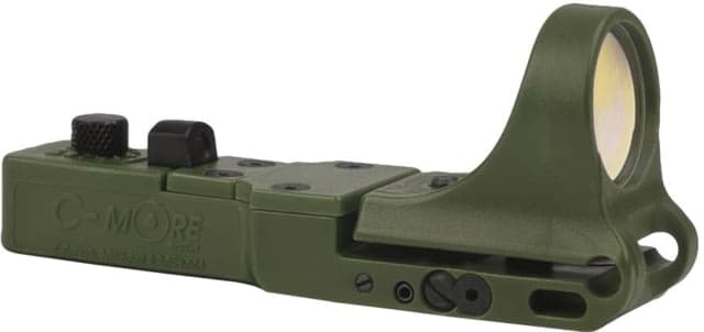 C-MORE SlideRide Red Dot Sight w/Click Switch Olive Drab Green 2 MOA