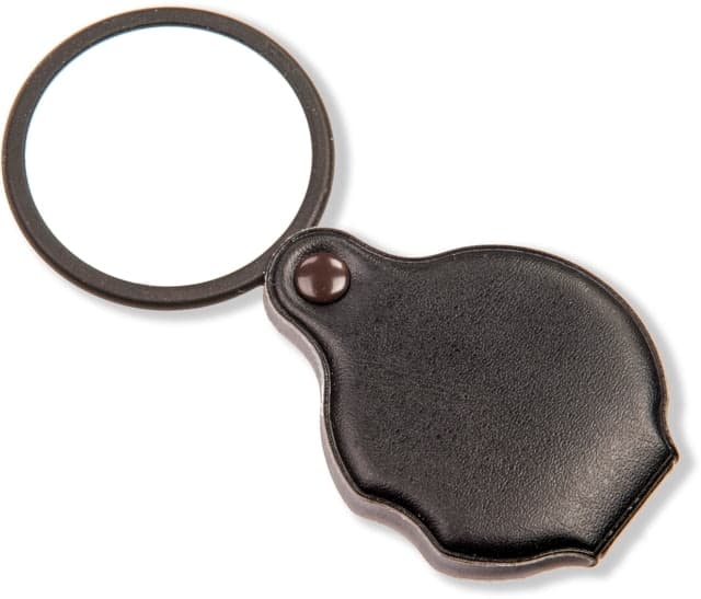 Carson Slide-OpenGlass Magnifier 4x w/Attached Case Black Small