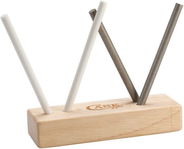 Case Turnbox Sharpener Dia/Cer Hardwood turnbox with internal rod storage in base