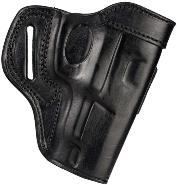 Cebeci Arms Leather Belt Reinforced Combat Grip Holsters 1911 and All Clones w/rail 5in Barrel Right Black