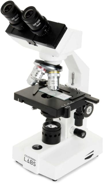 Celestron Labs CB2000CF Compound Binocular Microscope10x20x Eyepieces4x10x40x100x Achromatic Objective Lenses