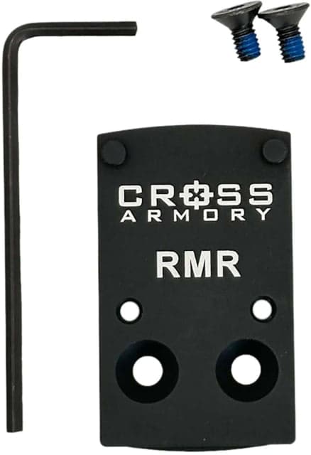Cross Armory Adapter Plate Black Oxide Aluminum Compatible w/ RMR Optics