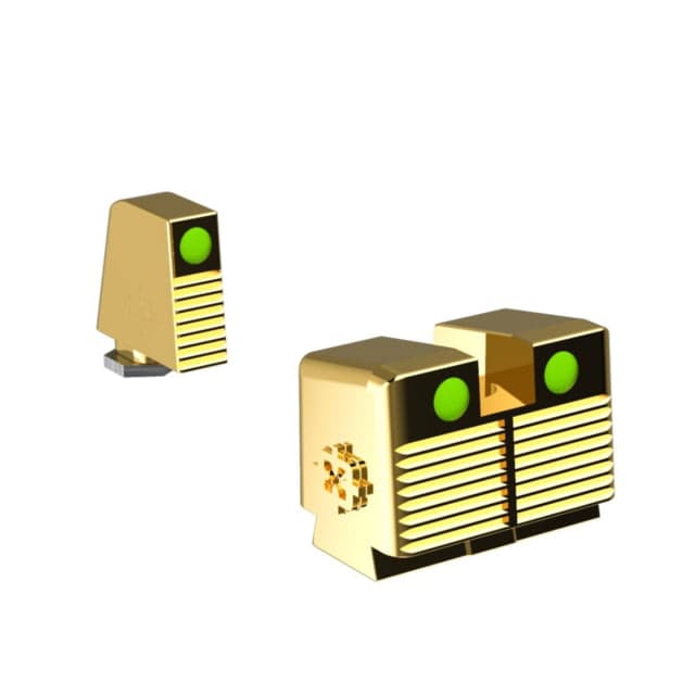 Cross Armory Glow-In-The-Dark Pistol Sights Gold Tall
