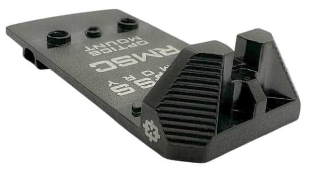 Cross Armory Rear Sight Dove Tail Adapter Plate RMSc Black