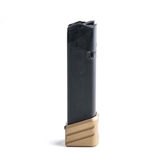 Cross Armory Weighted Base Plate Glock Gen 1-5 17/22/31 +0 Magazine Extension FDE Small 0RD