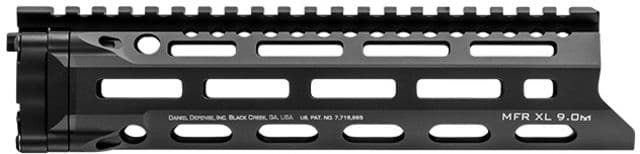 Daniel Defense 9in MFR XL Rail Systems w/ M-LOK attachments Black