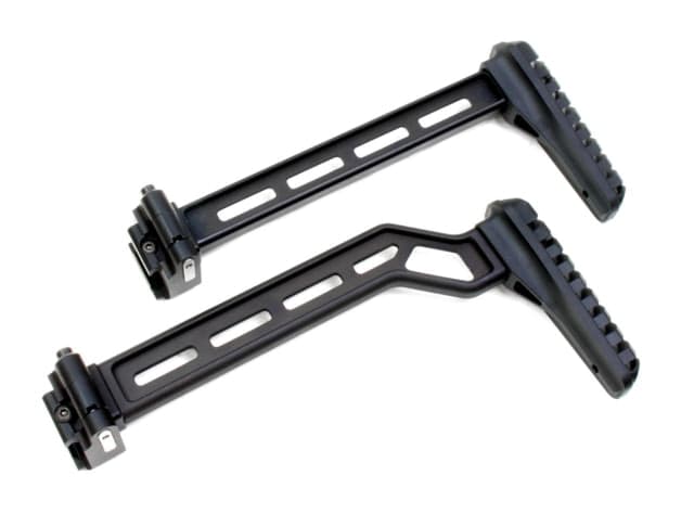 A3 Industries Modular Folding Stock Picatinny 1913 Hinge Mount 6.25In Offset Extension Arm Polymer Butt-Plate With Magpul v2 Rubber Butt-Pad Black