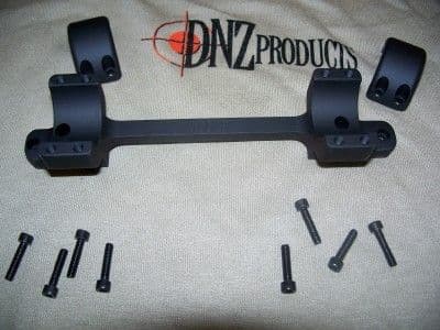 DNZ Products Game Reaper Scope Mount - Remington 700 Long Action Medium Ring 0 MOA Hand 1 in Tube Black Matte