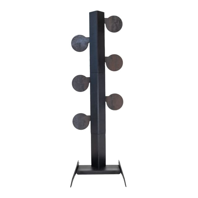 Double Tap Industries .22LR Rimfire Dueling Tree Reactive Steel Target w/Ground Base Raw/Black