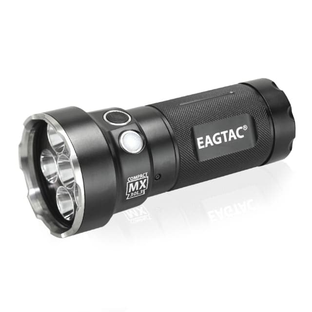 EAGTAC MX30L3-C Flashlight 6 Nichia 219B CRI-92 LED 3000lm Black MX30L3C-6219-BASE-NW