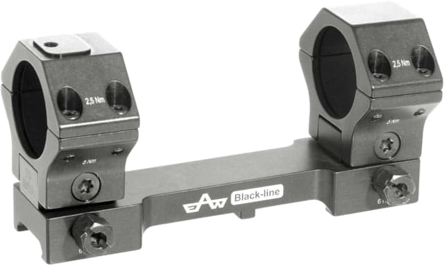 EAW Black Line Adjustable 0-70 MOA Scope Mount Tube Diameter 30mm Height 22mm Screw Black Small