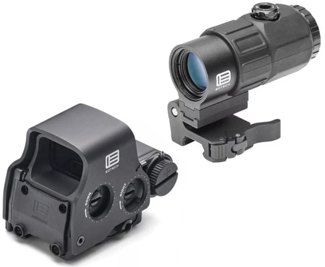 EOTech EXPS3-DCR HWS 1x1.2-0.85in Holographic Red Dot Sight w/G45 Magnifier and STS 1 MOA Dot Black HHS IX