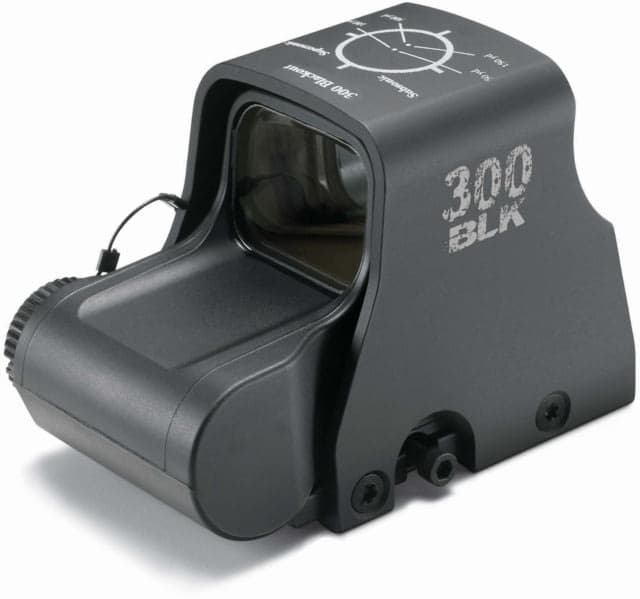 EOTech Transverse Red Dot Sight Circle-2-Dot Reticle 300 Blackout/Whisper Ballistics on Hood Black