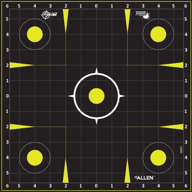 Ez-Aim Allen Non-Adhesive Splash Sight In Grid Target Green 12x12