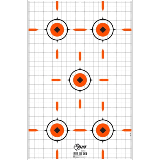 Ez-Aim Sight Grid Shooting Target & Backer Corrugated 23 X 35in White