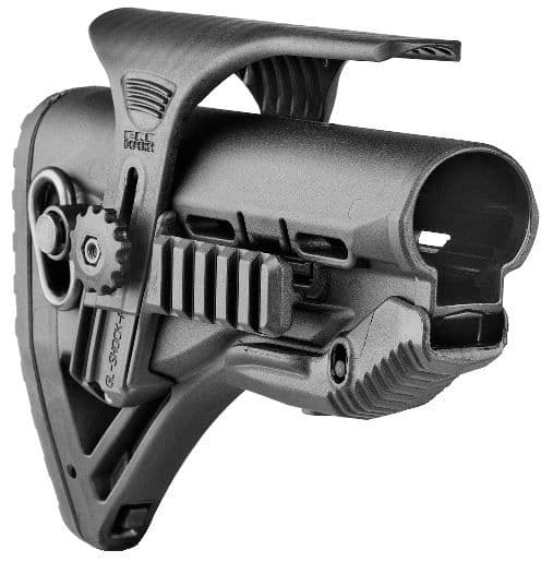 Fab Defense Gl-Shock With A Gspc Cheek Riser And Gspcp Picatinny Rail Adaptor Black
